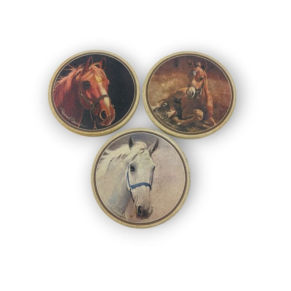 Horse Stone Coasters Set of 3 by Pollyanna Pickering & Coaster Stone